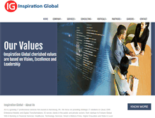 Tablet Screenshot of inspirationglobal.com